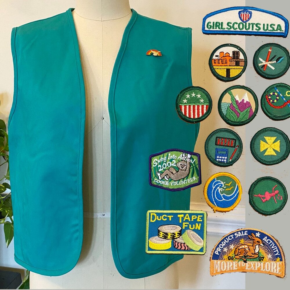 Girl Scouts vintage vest and patches